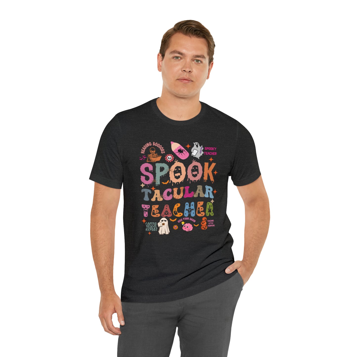 Spooktacular Teacher Shirt, Cute Ghost Teacher Halloween Shirt, Teacher Halloween Shirt, Teacher Halloween Gift, T603