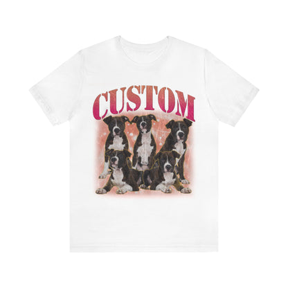 Retro Custom Your Own Bootleg Tee, Custom Cat Bootleg Tee, Custom Dog Bootleg Tee, Custom dog portrait, Vintage Graphic 90s Tshirt, T1393