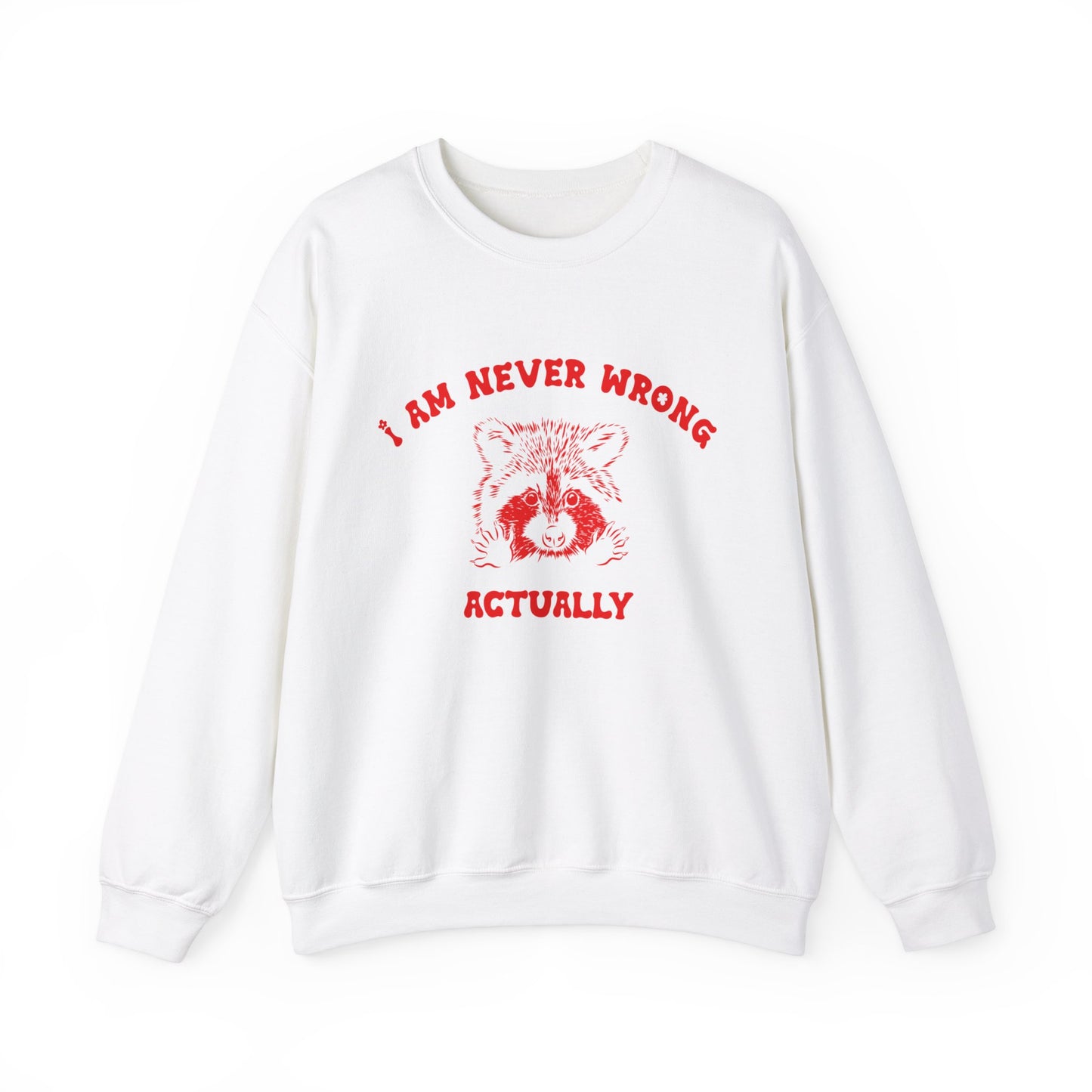 I Am Never Wrong Actually Sweatshirt, Funny Sweatshirt, Funny Meme Sweatshirt, Silly Meme Sweatshirt, Mothers day Sweatshirt, S1587