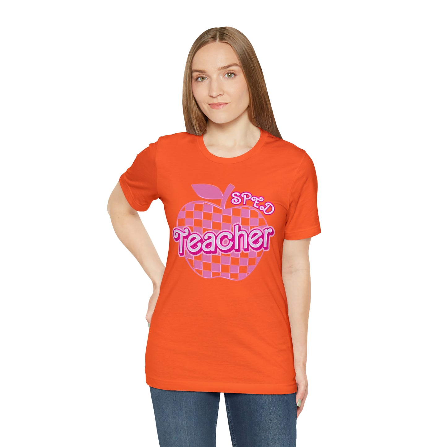 Sped Teacher Shirt, Sped Teacher Shirt Words, Pink Teacher Shirts, Teacher Appreciation Checkered Tee, Gifts for Teachers, Teacher Era, T797