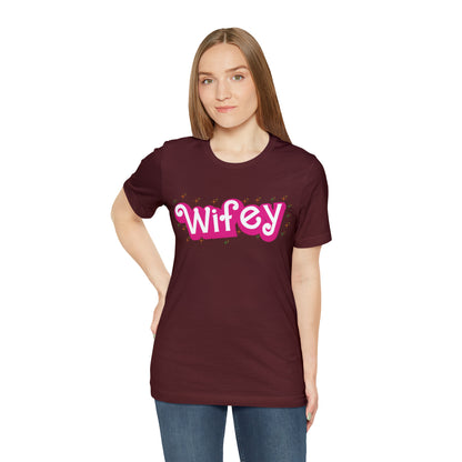 Wifey Shirt for Women, Retro Wifey TShirt for Wife, Engagement Gift For New Wife, Cute Wedding Gift For Bride Gift for Wife, T774