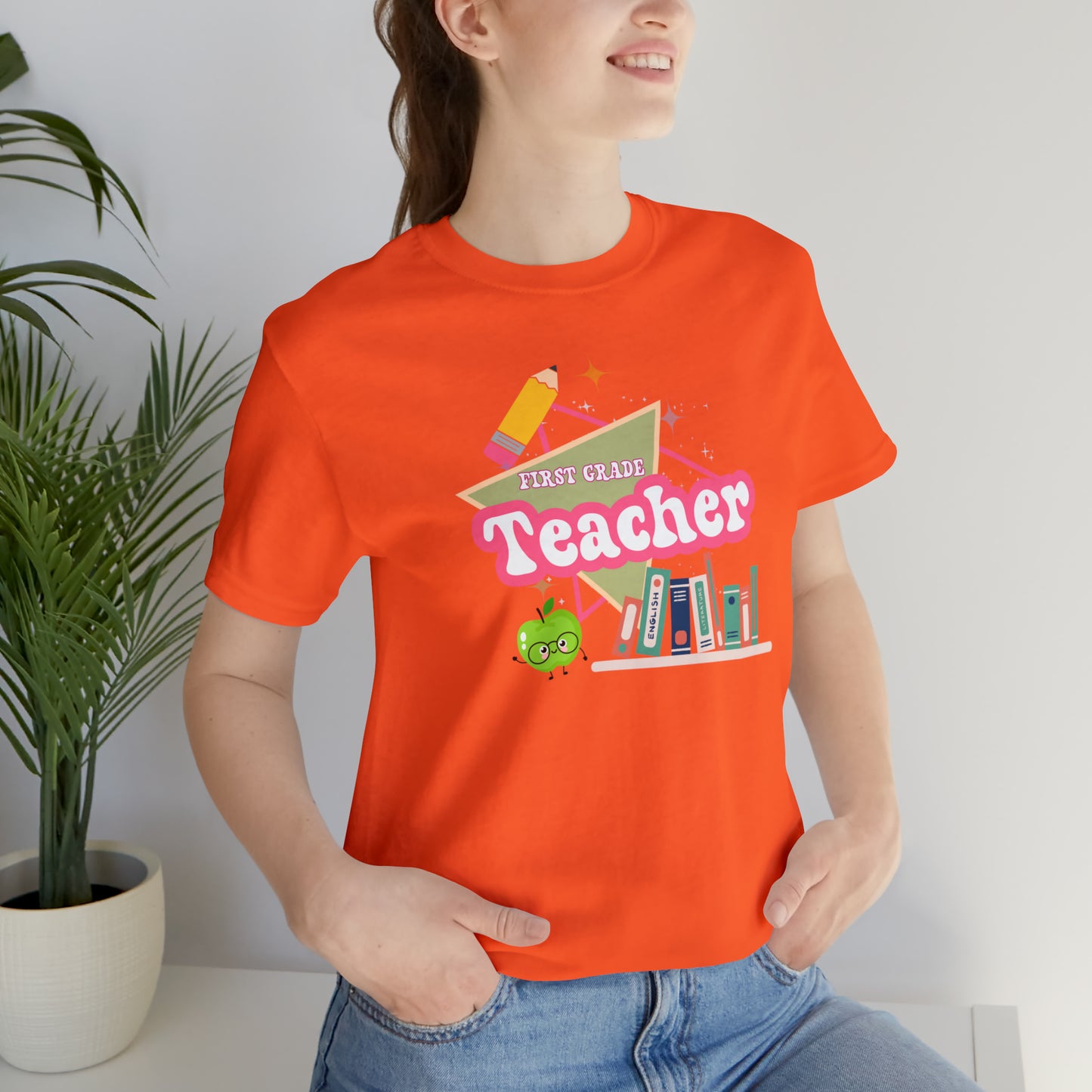 First grade teacher shirt, 1st grade shirt, 90s shirt, 90s teacher shirt, colorful school shirt, colorful teacher shirt, T542