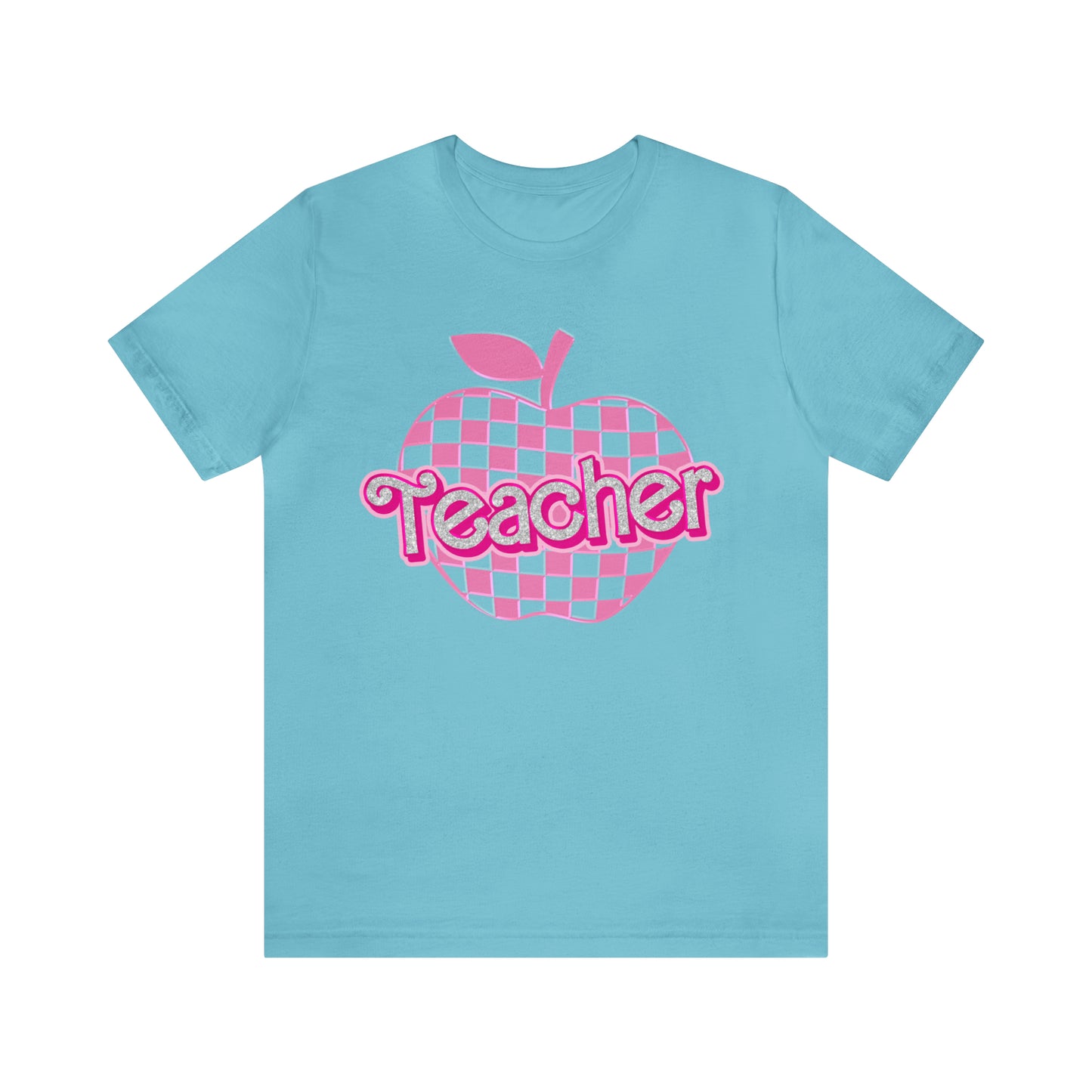 Teacher Shirt, Pink Teacher Shirts, Trendy Teacher Tshirt, Teacher Appreciation Checkered Teacher Tee, Gifts for Teachers, Teacher Era, T793