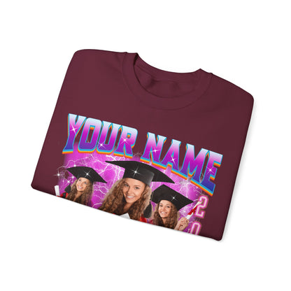 Graduation Party Sweatshirt, Custom Bootleg Rap Tee For Graduation, Custom Graduation Sweatshirt, Custom Photo Graduate Sweatshirt, S1634