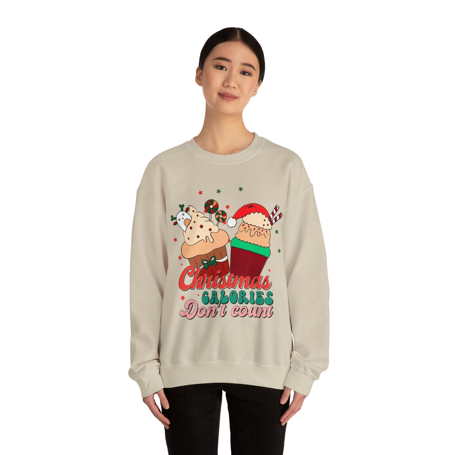 Christmas Calories Don't Count Sweatshirt, Funny Christmas Sweatshirt, Christmas Gift, Xmas calories Sweatshirt, Christmas calories, SW871