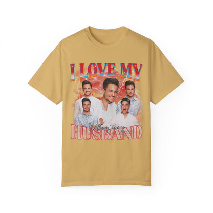 Custom I Love My Husband Shirt, Customized Photo Bootleg Rap Tee Valentine Matching Couple Shirt Custom Image Shirt Gif From Husband, CC1359