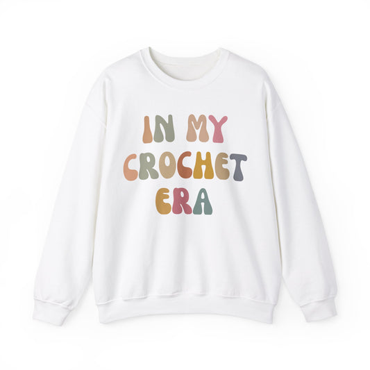 In My Crochet Era Sweatshirt, Gift for Crochet Lover, Crochet Lover Sweatshirt, Knitting Lover Sweatshirt, Crafter Mom Sweatshirt, S1166