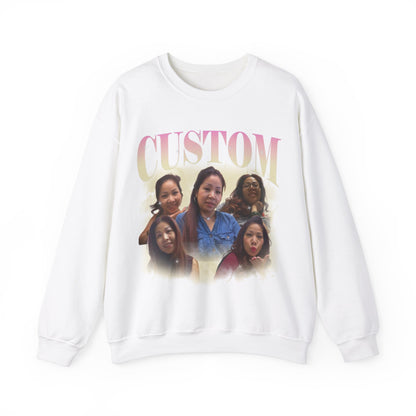 Custom Your Own Bootleg Tee, Retro Custom Bootleg Rap Tee, Custom Photo Sweatshirt, Insert Your Design Vintage Graphic 90s Sweatshirt, S1384