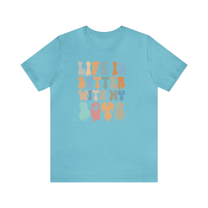 Cute Boy Mom Shirt for Birthday Gift for Mom, Life is better with my boys Shirt for Halloween Gift, T309