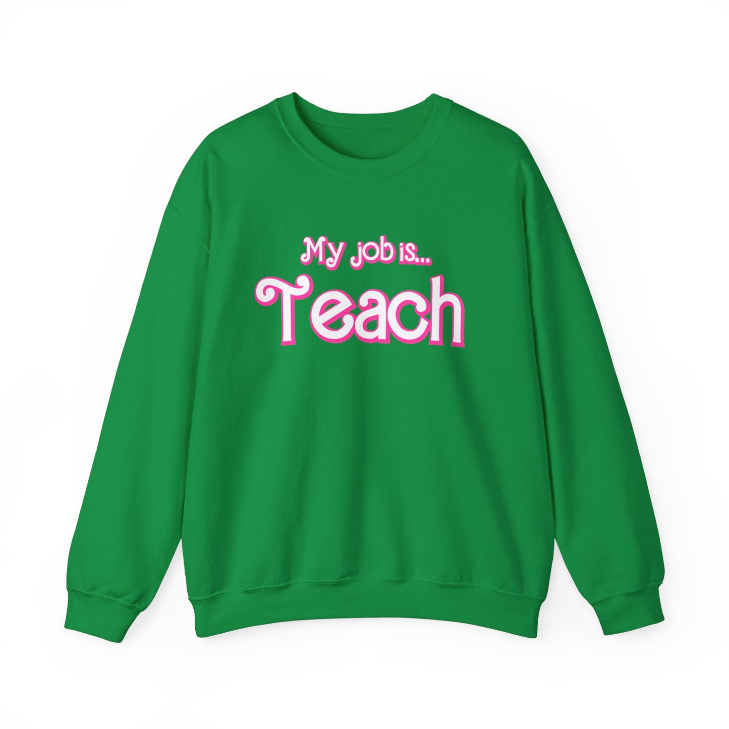 My Job is Teach Sweatshirt, Trendy Teacher Sweatshirt, Retro Back to school, Teacher Appreciation, Checkered Teacher Sweatshirt, S734