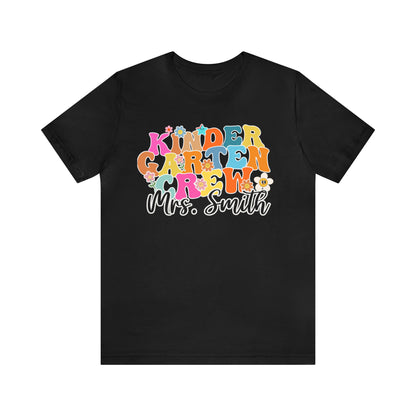 Custom Kindergarten Teacher Shirt, Cute Kindergarten Crew Shirt, Retro Teacher Shirt, Custom Teacher Appreciation Gift, T618