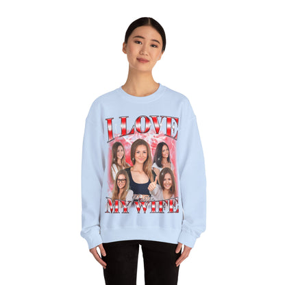 Custom Bootleg Rap Crewneck, I Love My Wife Sweatshirt, Custom Wife Photo Sweatshirt, Vintage Graphic 90s Sweatshirt, S1902