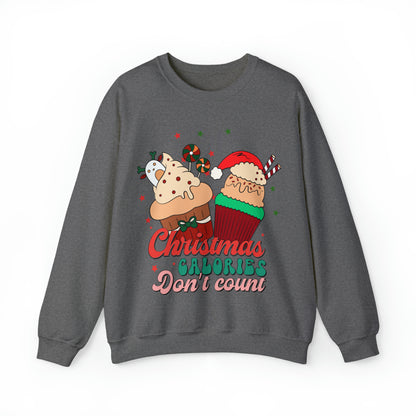 Christmas Calories Don't Count Sweatshirt, Funny Christmas Sweatshirt, Christmas Gift, Xmas calories Sweatshirt, Christmas calories, S871