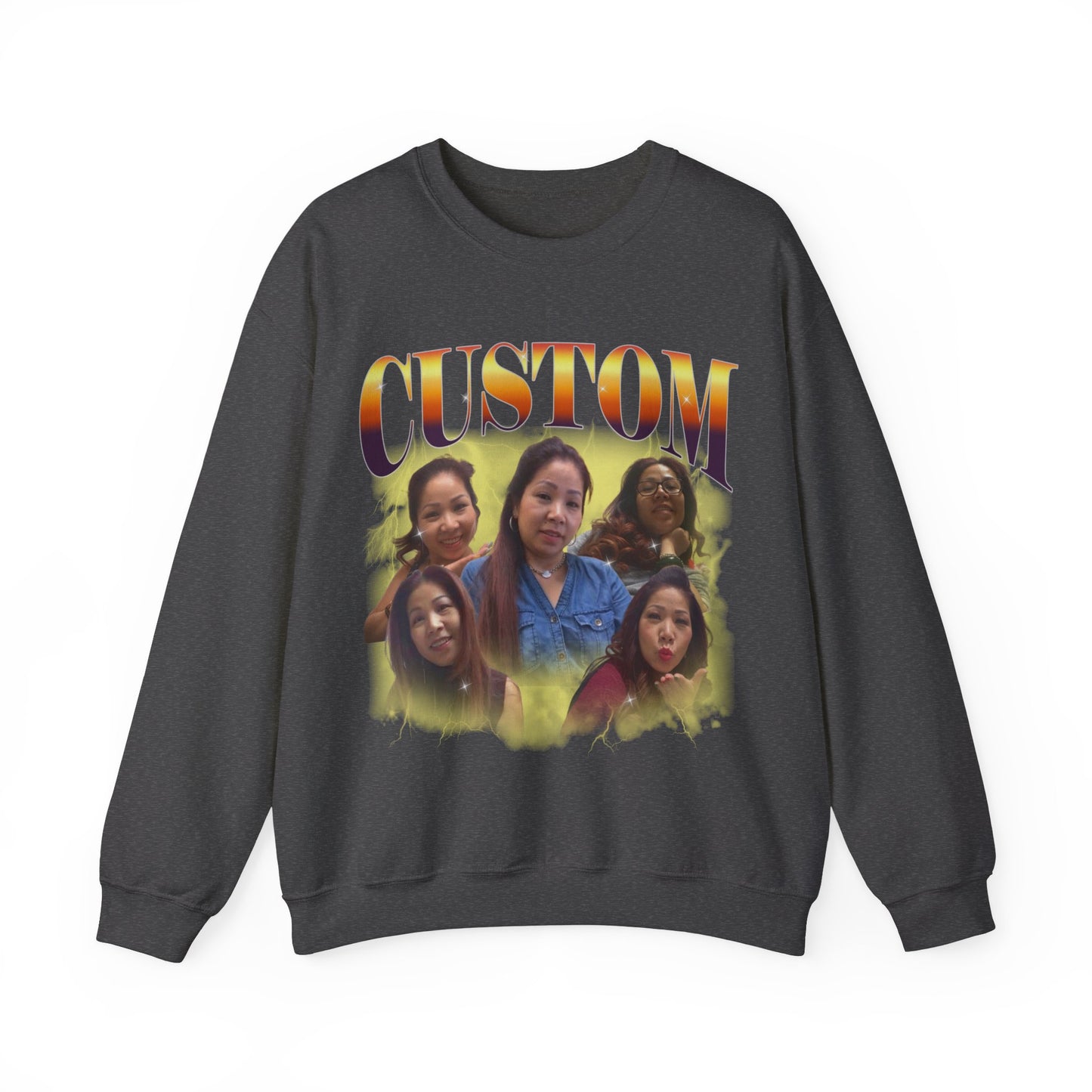 Custom Your Own Bootleg Tee, Retro Custom Bootleg Rap Tee, Custom Photo Sweatshirt, Insert Your Design Vintage Graphic 90s Sweatshirt, S1387