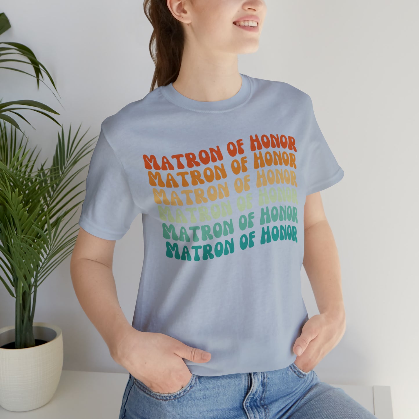 Retro Matron of Honor Shirt, Matron of Honor Shirt for Women, Cute Bachelorette Party Tee for Matron of Honor, T279