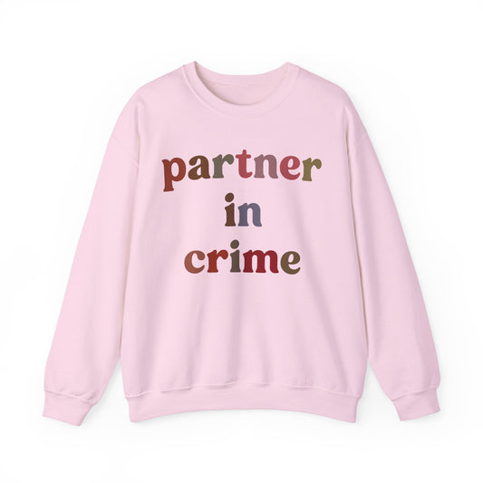 Partner In Crime Sweatshirt, Funny Best Friend Sweatshirt, Matching Besties Sweatshirt, Gift for Best Friend, BFF Sweatshirt, SW1286