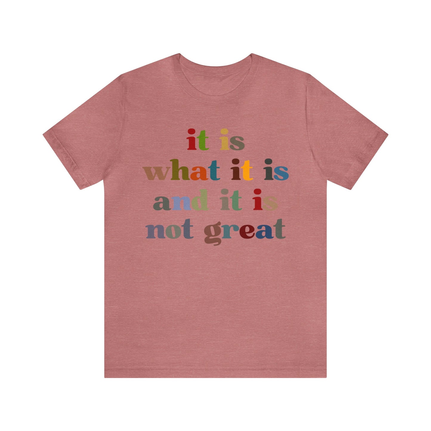 It Is What It Is And It Is Not Great Shirt, Funny Quote Shirt, Funny Meme Shirt, Funny Mood Shirt, Shirt for Women, Gift for Women, T1511