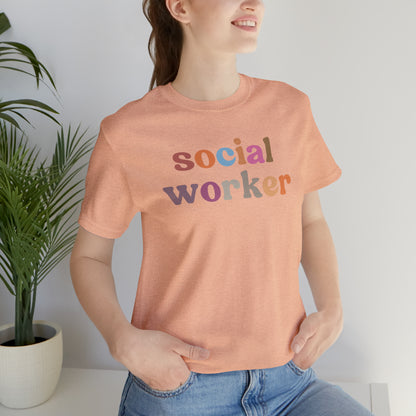 Retro Social Worker Shirt, Social Worker T-shirt for Women, School Social Worker Shirt, Social Worker Gift, T459