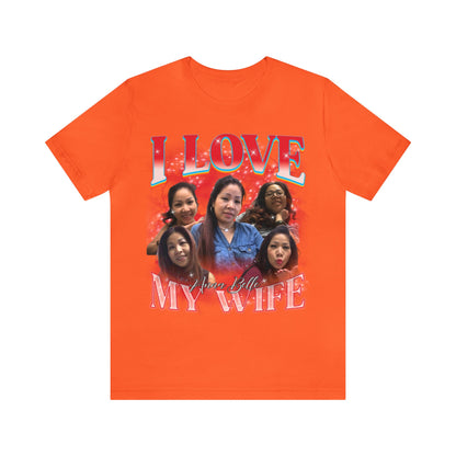 Custom Bootleg Rap Tee, I Love My Wife Shirt, Custom Wife Photo Shirt, Vintage Graphic 90s, T1347