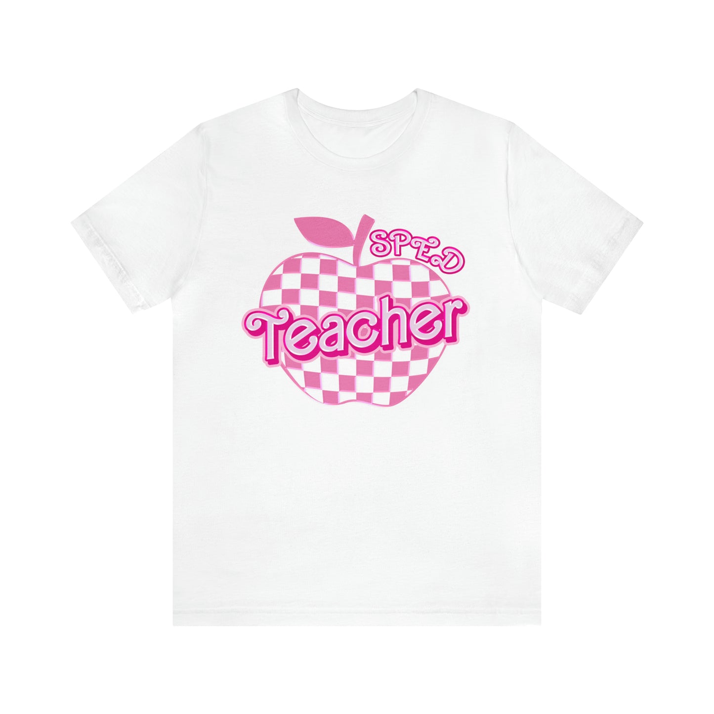 Sped Teacher Shirt, Sped Teacher Shirt Words, Pink Teacher Shirts, Teacher Appreciation Checkered Tee, Gifts for Teachers, Teacher Era, T797