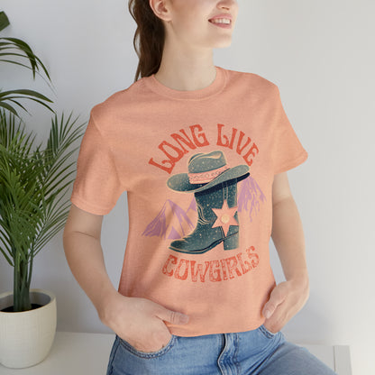 Cowgirl Boots Shirt, Long Live Cowgirls Shirt, Western Rodeo Shirt, Cowgirl Shirt, Wild Western Graphic Shirt, Boho Shirt, T234