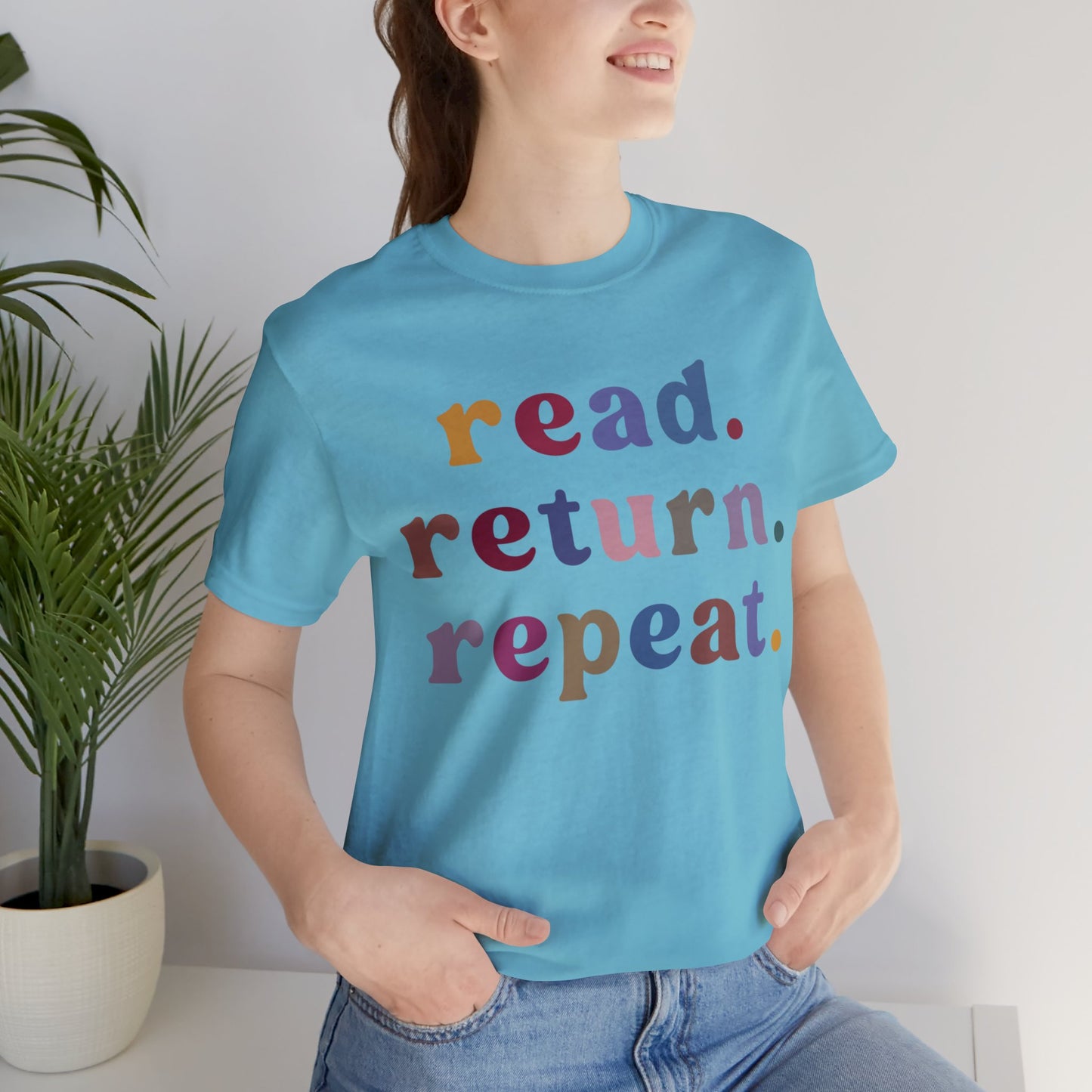 Read Return Repeat Shirt, Shirt for Bibliophile, Book Lovers Club Shirt, Book Nerd Shirt, Bookworm Gift, Librarian Shirt, T1189