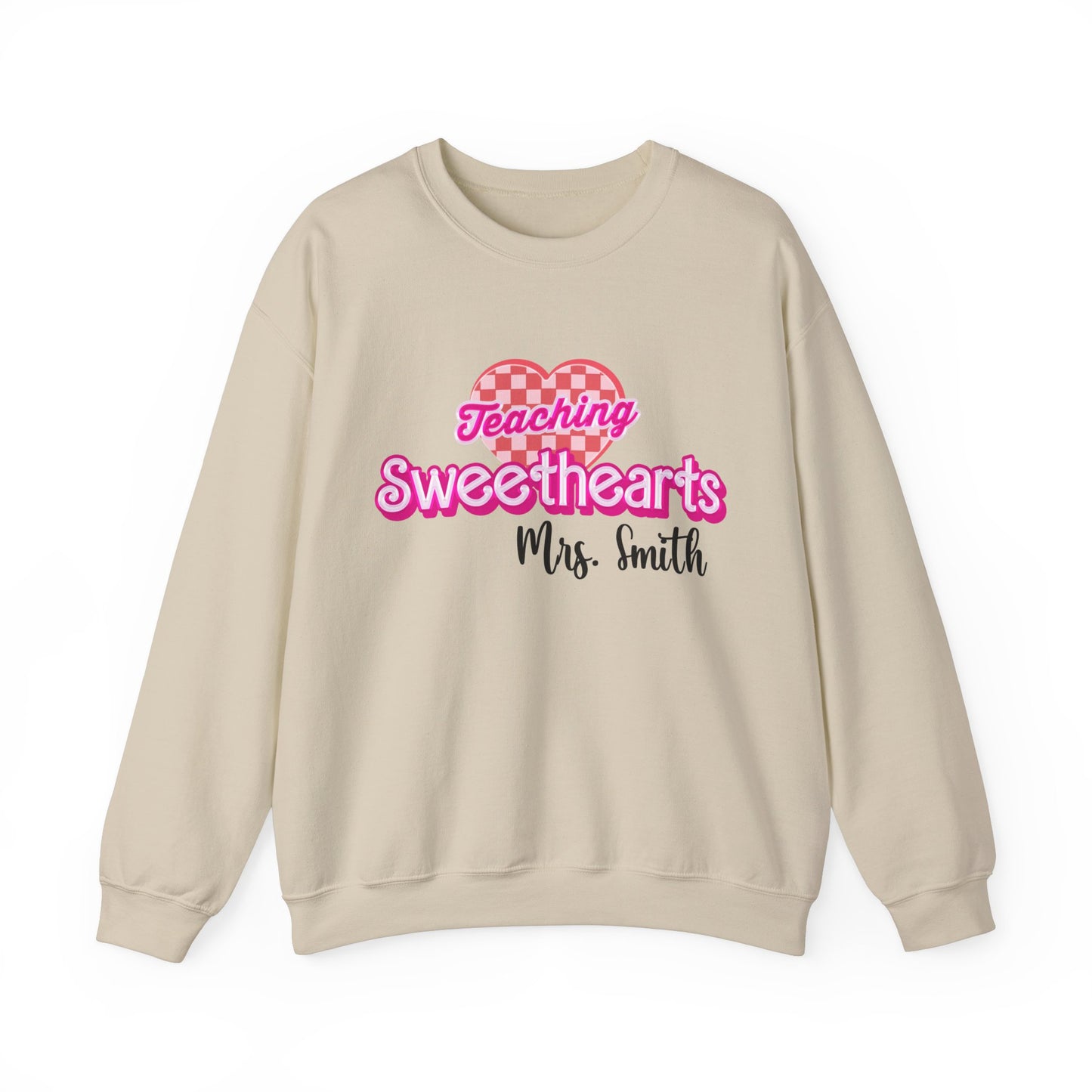 Personalized Teaching Sweethearts Valentines Day Sweatshirt, Teacher Valentine's Day Sweatshirts Teachers, Gift Sweater Hearts Day, SW1274