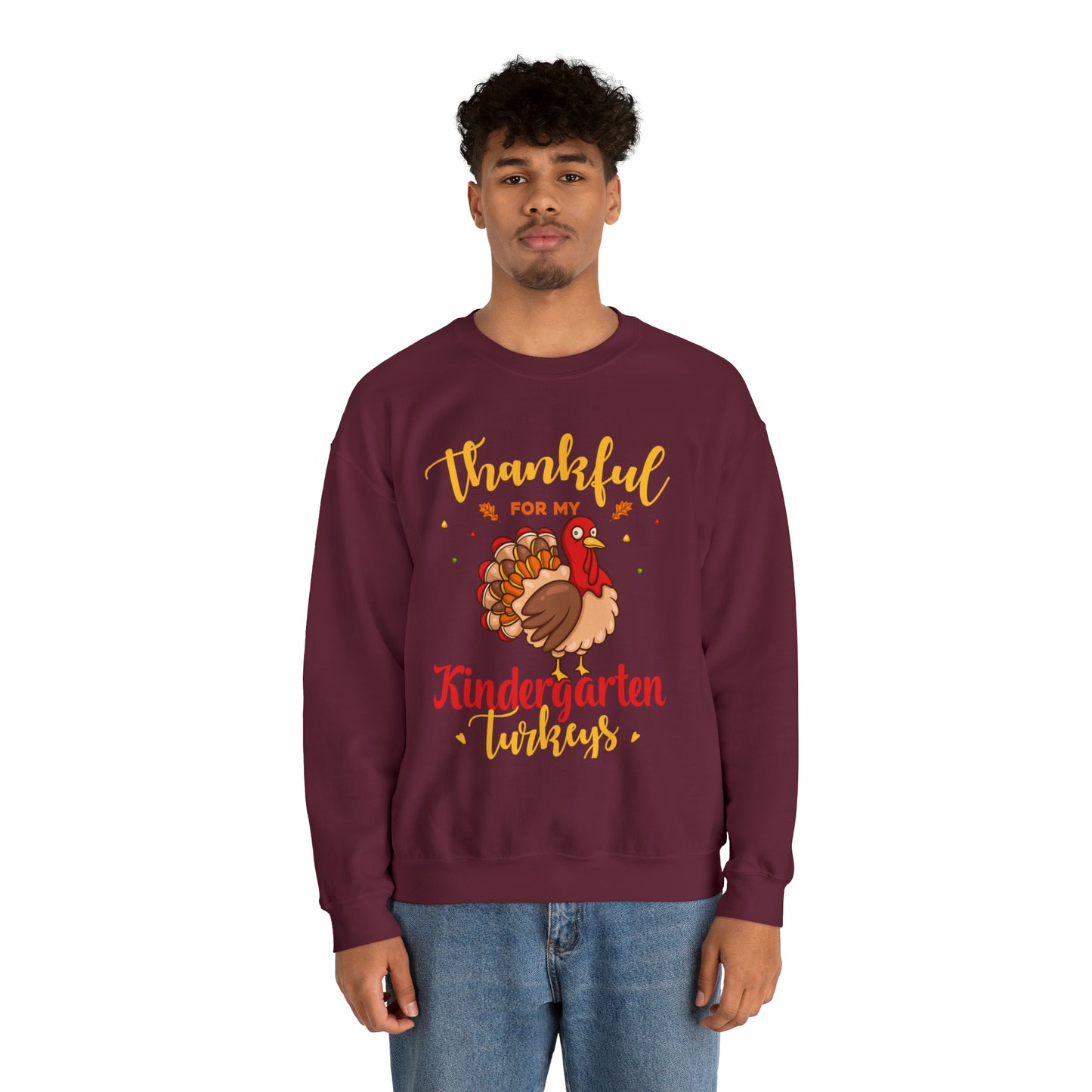 Thankful For My Kindergarten Turkey Sweatshirt, Thanksgiving Dinner Sweatshirt, Family Thanksgiving Shirt, Thanksgiving Turkey Shirt, SW860