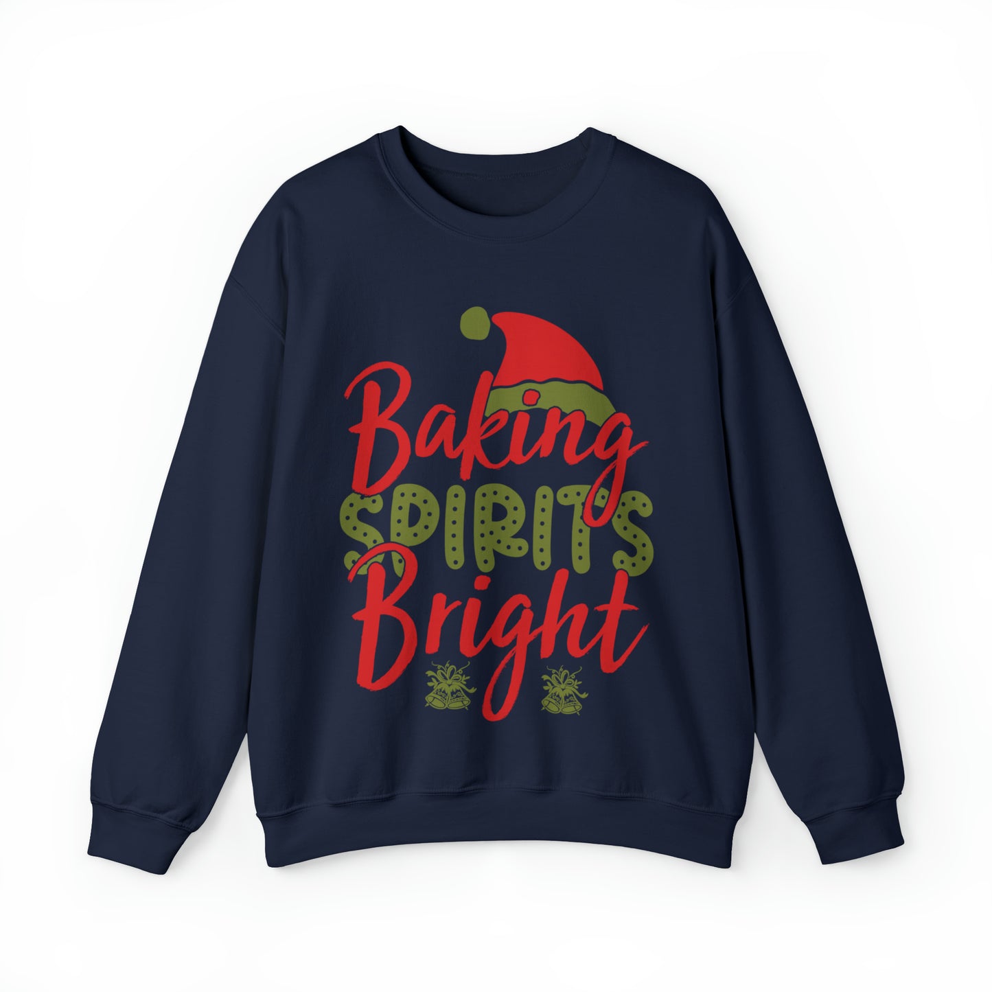 Baking Spirits Bright Sweatshirt, Christmas Cookie Sweatshirt, Funny Baker Sweatshirt, Gift For Cookie Lover, Cute Christmas Cookie, S927