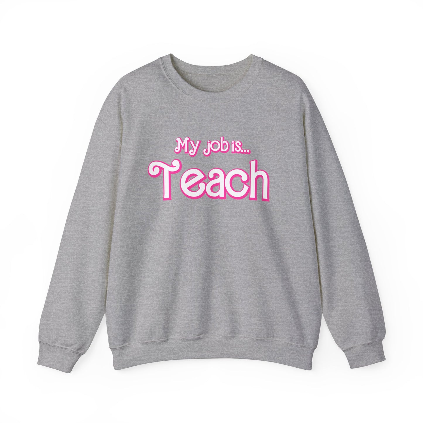 My Job is Teach Sweatshirt, Trendy Teacher Sweatshirt, Retro Back to school, Teacher Appreciation, Checkered Teacher Sweatshirt, S734