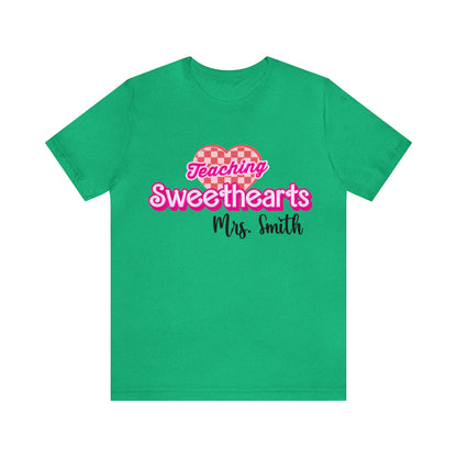 Personalized Teaching Sweethearts Valentines Day Shirt, Teacher Valentine's Day Shirts for Teachers, Gift Sweater for Hearts Day, T1274