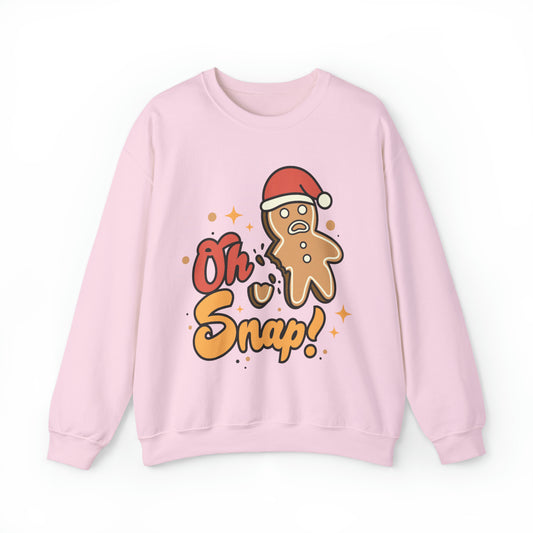 Oh Snap Gingerbread Crewneck Sweatshirt, Christmas Gingerbread Sweater, Christmas Cookie Lover Sweatshirt, Christmas Gift, SW948