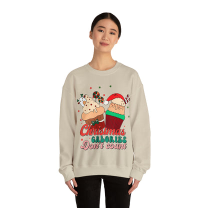 Christmas Calories Don't Count Sweatshirt, Funny Christmas Sweatshirt, Christmas Gift, Xmas calories Sweatshirt, Christmas calories, S871