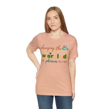 Kindergarten Teacher Shirt, Dyslexia Teacher Shirt, Teach Kids to Read Shirt, Changing The World One Phoneme At A Time Shirt, T240