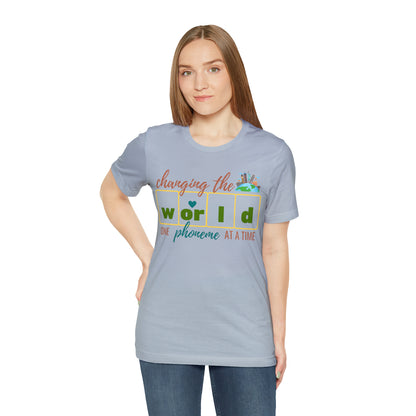 Kindergarten Teacher Shirt, Dyslexia Teacher Shirt, Teach Kids to Read Shirt, Changing The World One Phoneme At A Time Shirt, T240