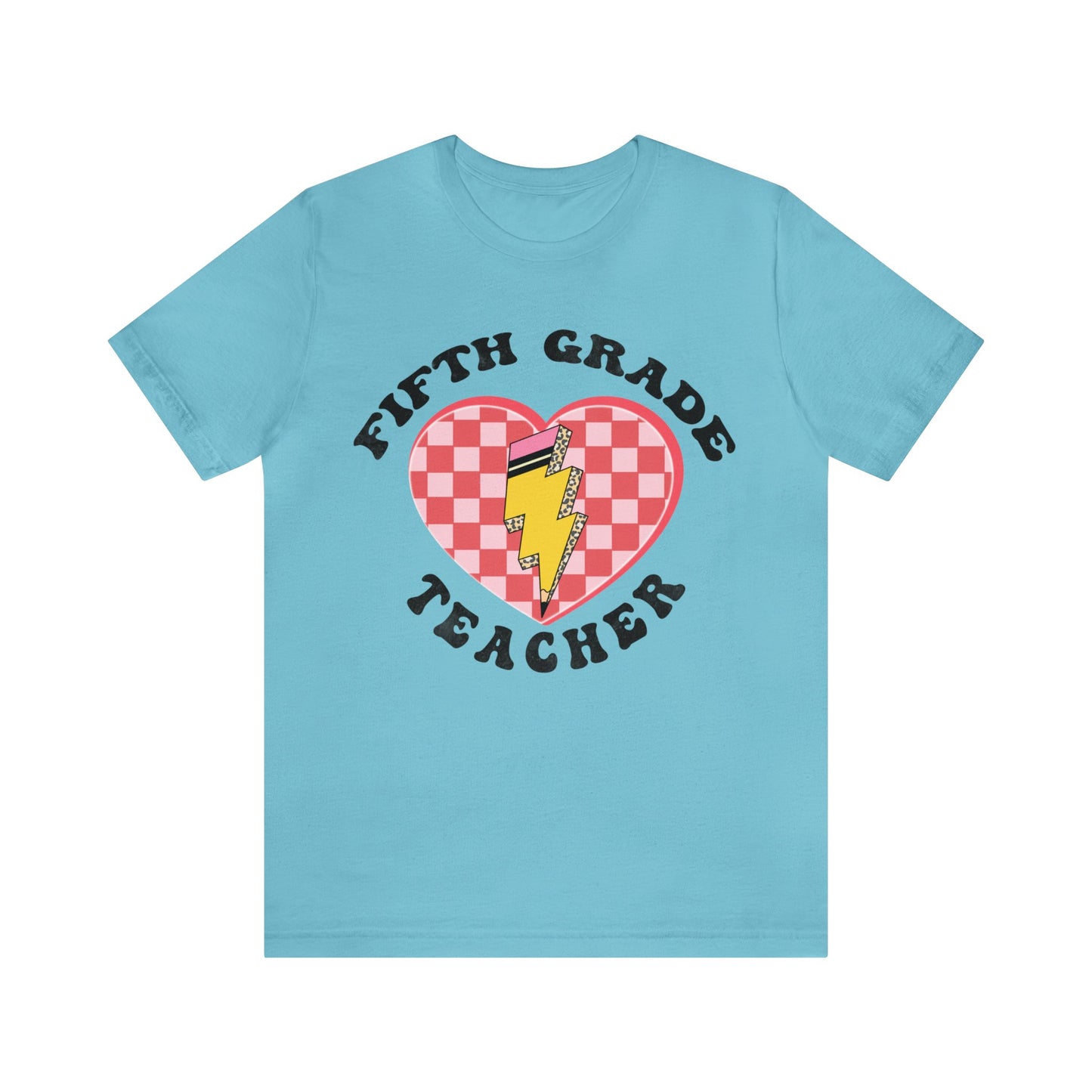 Fifth Grade Teacher Valentine's Shirt, Teacher Tshirt Retro 5th Grade Back to school, Teacher Appreciation Checkered Teacher Tee Gift, T1243