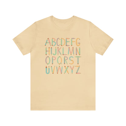 Preschool Teacher Shirt, Alphabet Shirt, ABCD Shirt, Kindergarten Teacher Shirt, Cute Teacher Shirt, T362