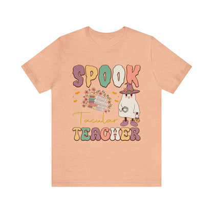 Spook Tacular Teacher Shirt, Spooky Season Tee, Retro Halloween Cowgirl Shirt, Cowgirl Halloween Shirt, Vintage Ghost Shirt, T767