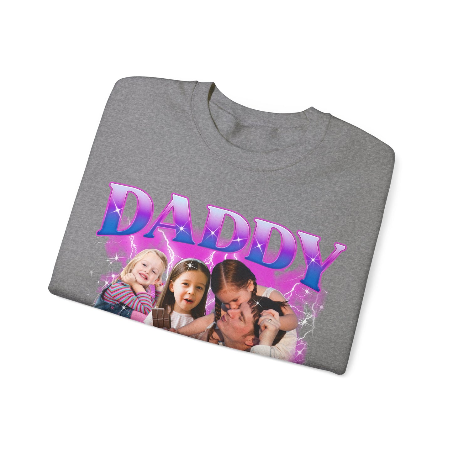 Custom Bootleg Rap Daddy Tee, Custom Photo Daddy Sweatshirt, Dad Shirt With Kid Face Photos Custom Father's Day Gift, Face Father Gift S1648