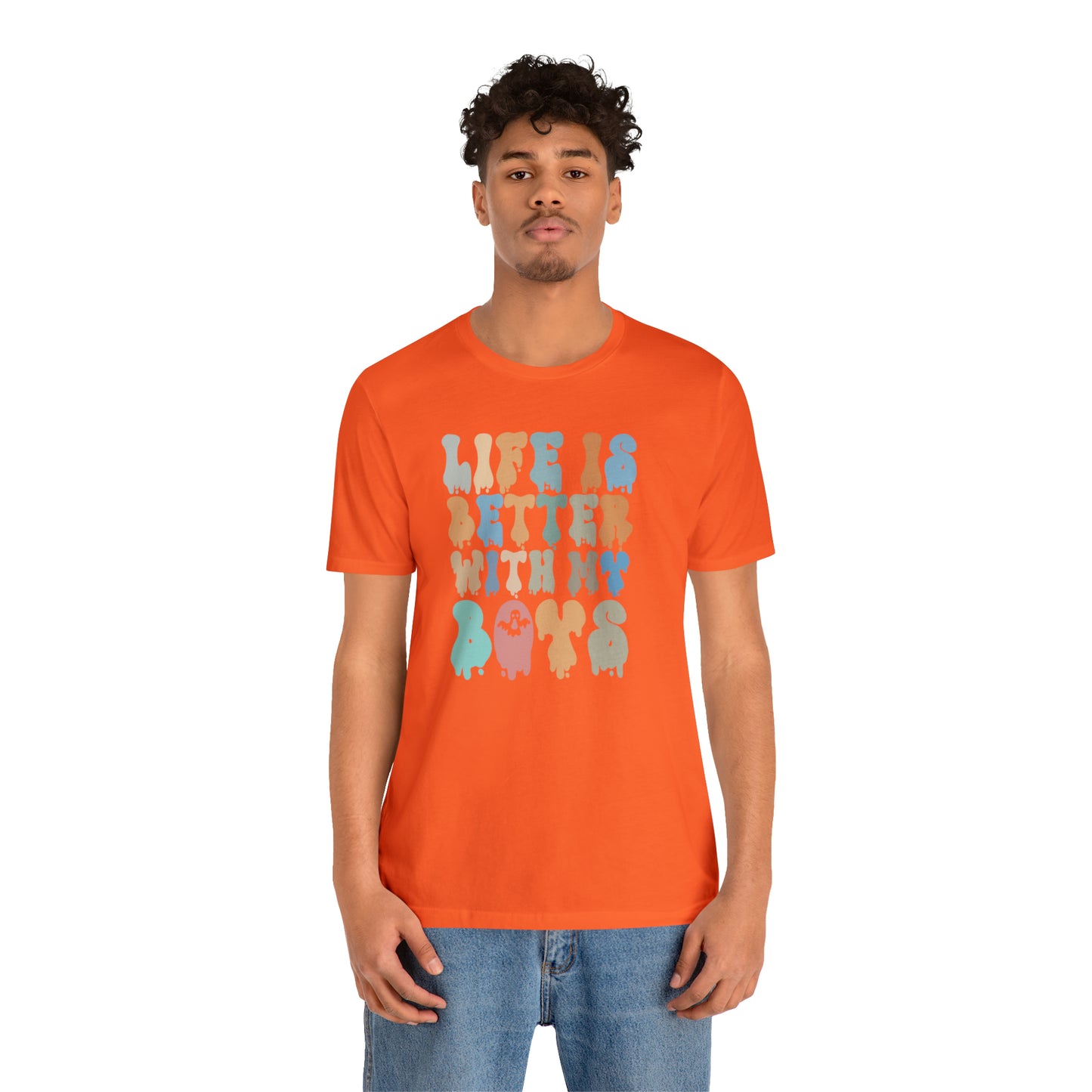 Cute Boy Mom Shirt for Birthday Gift for Mom, Life is better with my boys Shirt for Halloween Gift, T309