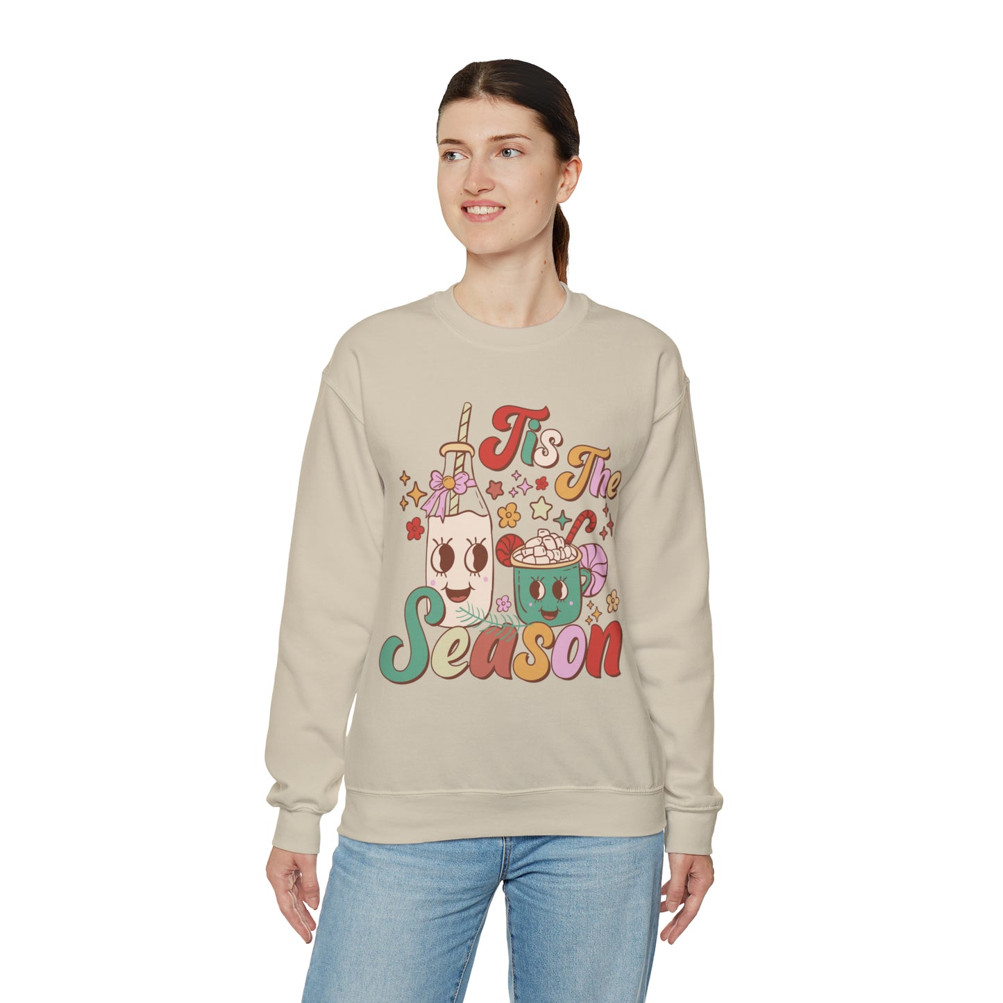 Christmas Tis The Season Sweatshirt, Merry Christmas Shirt, Christmas Tree Sweater, Christmas Tree shirt, Christmas Cake Sweatshirt, S890