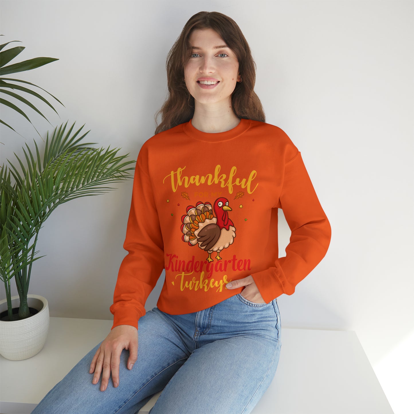 Thankful For My Kindergarten Turkey Sweatshirt, Thanksgiving Dinner Sweatshirt, Family Thanksgiving Shirt, Thanksgiving Turkey Shirt, SW860