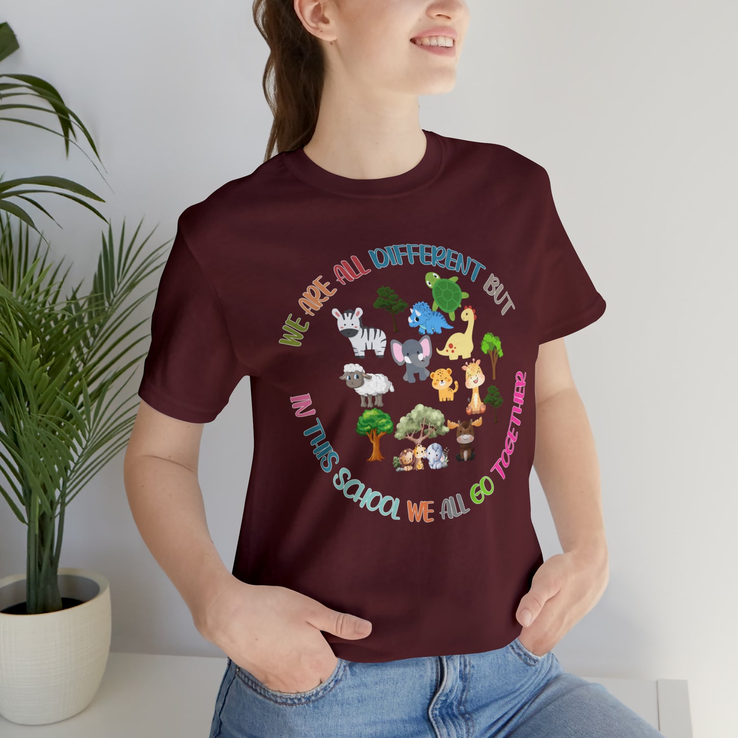 We Are Different But In This School We All Swim Together Shirt, Cute Teacher Shirt, Teacher Appreciation Shirt, T384