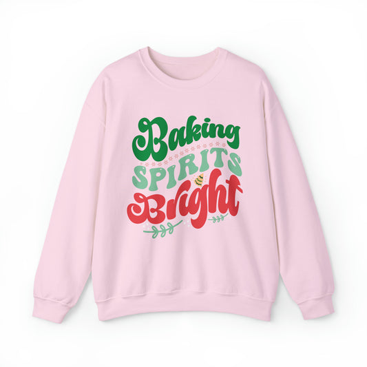 Baking Spirits Bright Sweatshirt, Christmas Cookie Sweatshirt, Funny Baker Sweatshirt, Gift For Cookie Lover, Cute Christmas Cookie, SW929