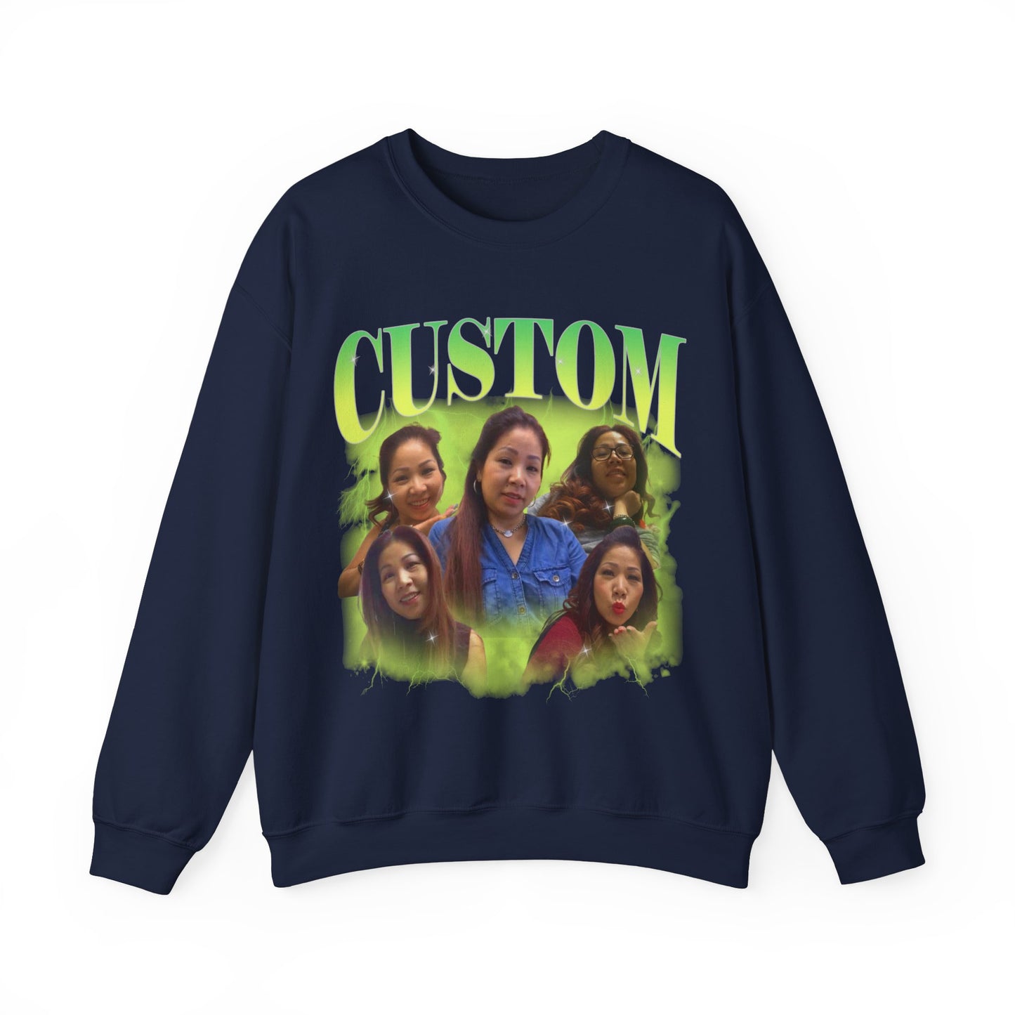 Custom Your Own Bootleg Tee, Retro Custom Bootleg Rap Tee, Custom Photo Sweatshirt, Insert Your Design Vintage Graphic 90s Sweatshirt, S1376