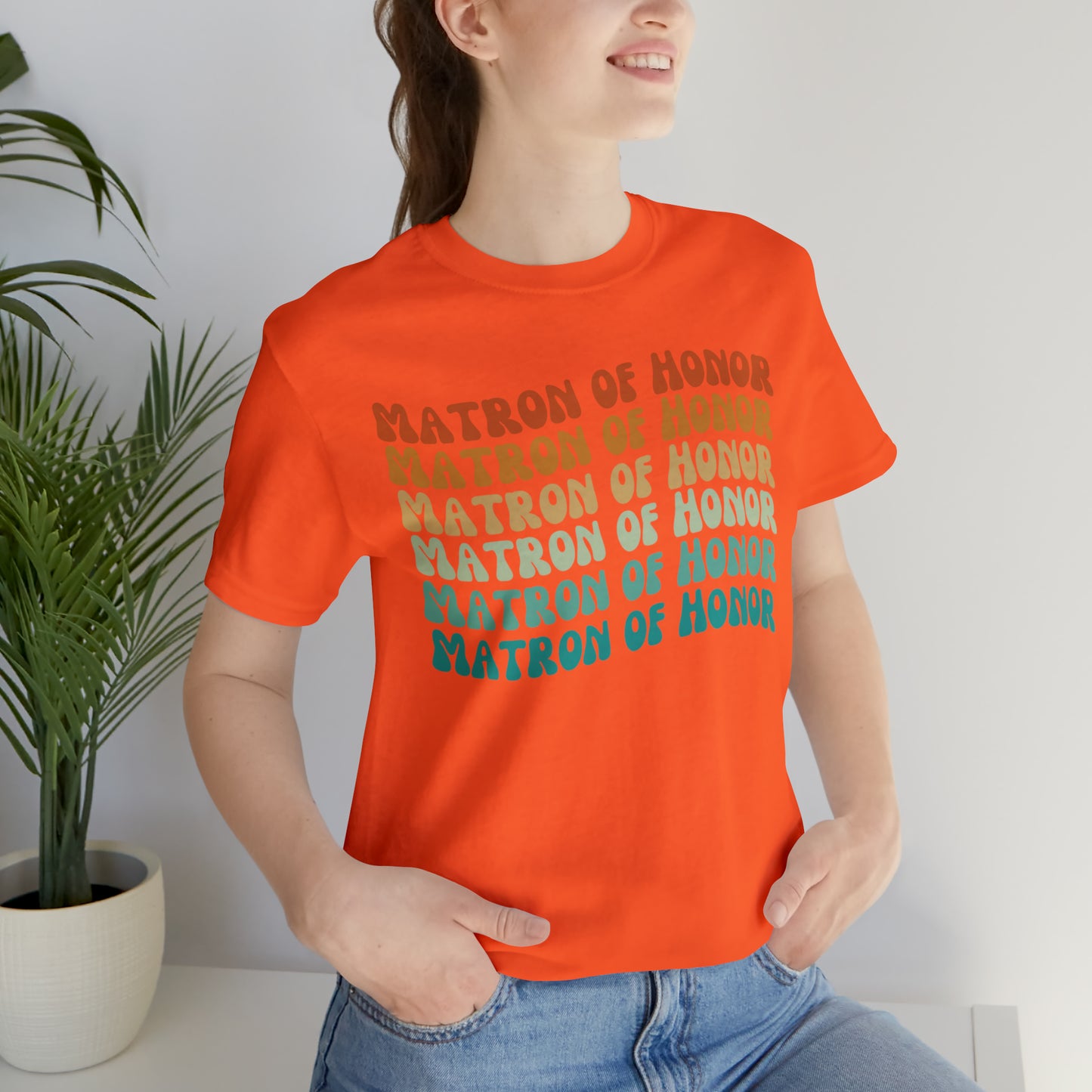 Retro Matron of Honor Shirt, Matron of Honor Shirt for Women, Cute Bachelorette Party Tee for Matron of Honor, T279