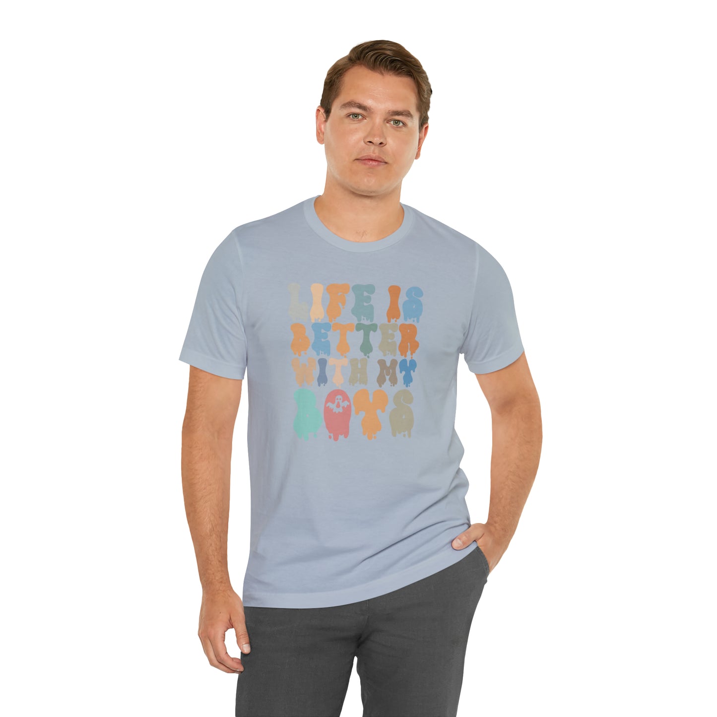 Cute Boy Mom Shirt for Birthday Gift for Mom, Life is better with my boys Shirt for Halloween Gift, T309