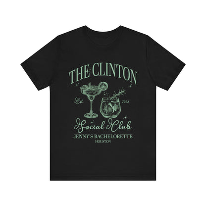 Cocktail Social Club, Bridal Party Shirt, Bride and Groom Gift, Luxury Bachelorette Merch, Charleston Bachelorette Shirt, Custom Name, T1557