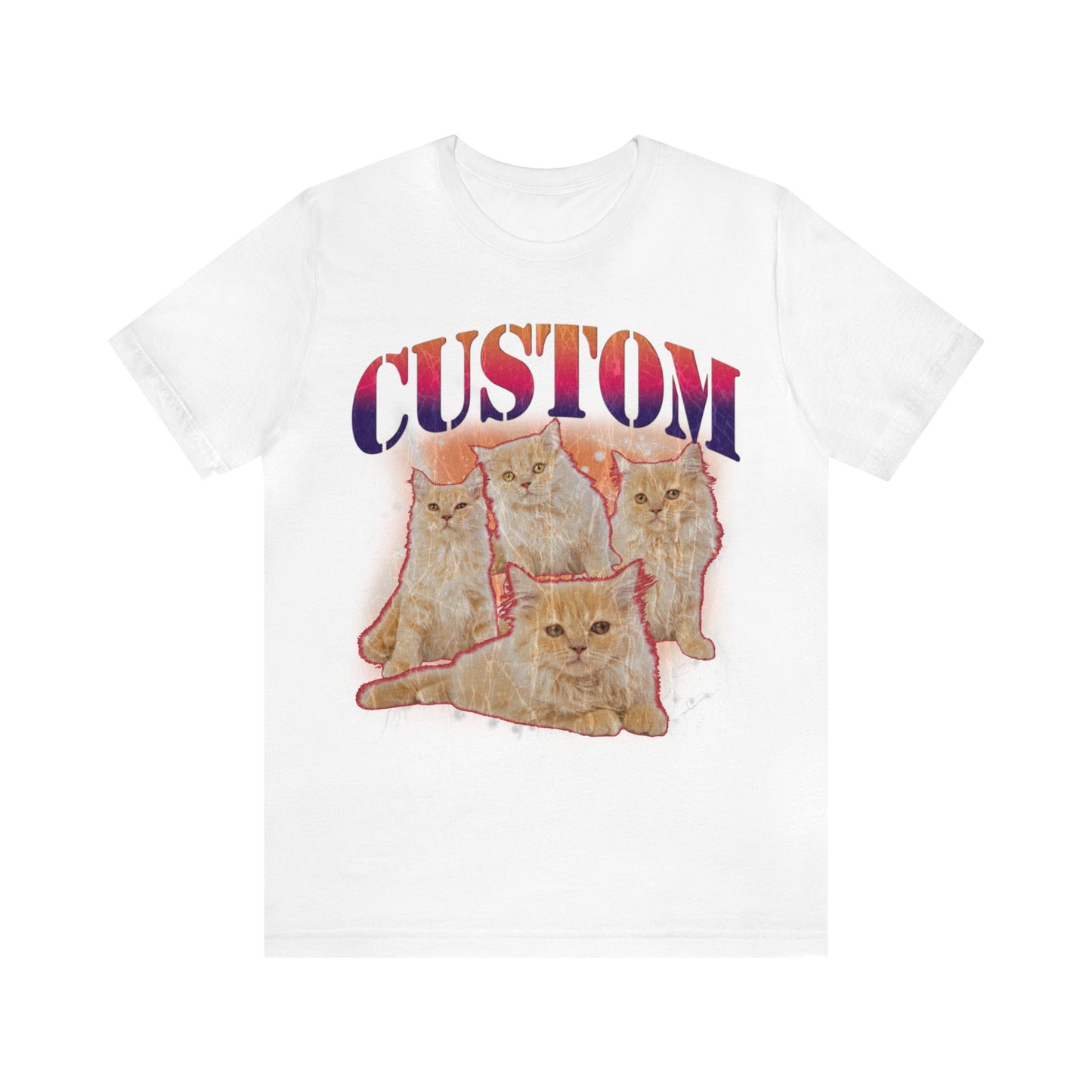 Retro Custom Cat Bootleg Tee, Custom Cat Shirt, Custom Cat Lover Gift, Custom dog portrait, Vintage Funny Cat Shirt, Bootleg Shirt, T1394