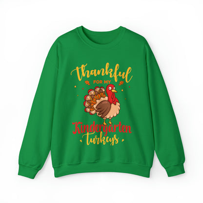 Thankful For My Kindergarten Turkey Sweatshirt, Thanksgiving Dinner Sweatshirt, Family Thanksgiving Shirt, Thanksgiving Turkey Shirt, S860